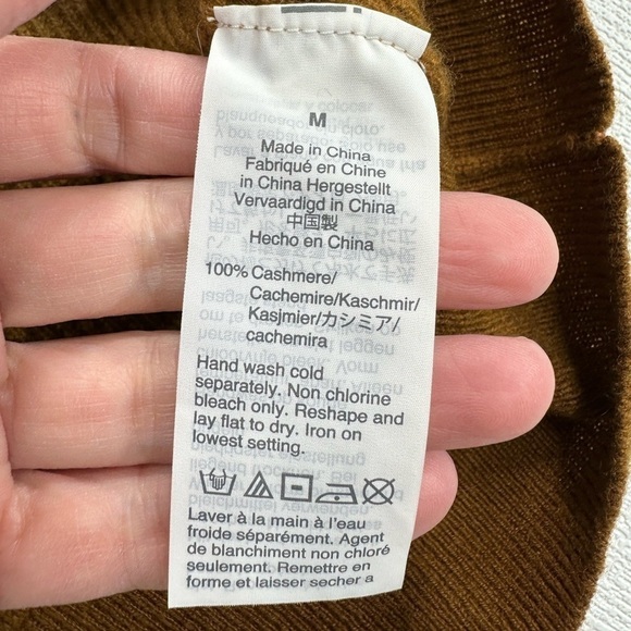 Madewell dip dye cashmere shrunken sweater size M - Picture 10 of 11